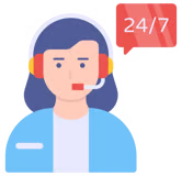 24 Hour Support Icon